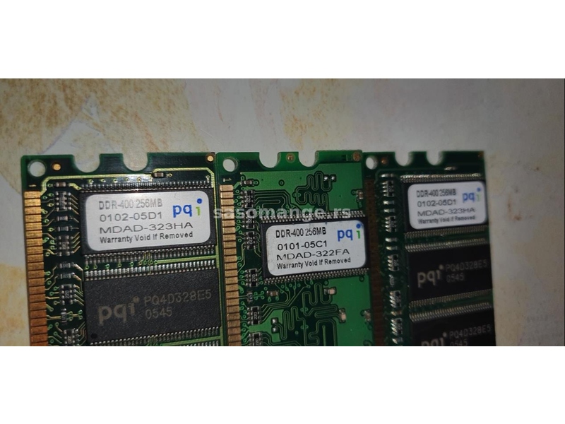 ram DDR1 PQI 3 x 256 Mb