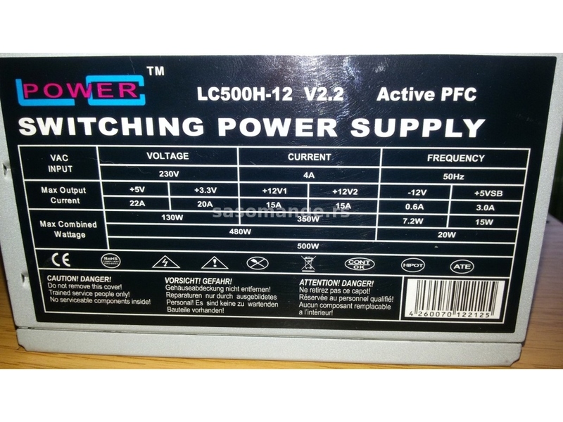 Lc Power 500W LC 500H 30 Ampera