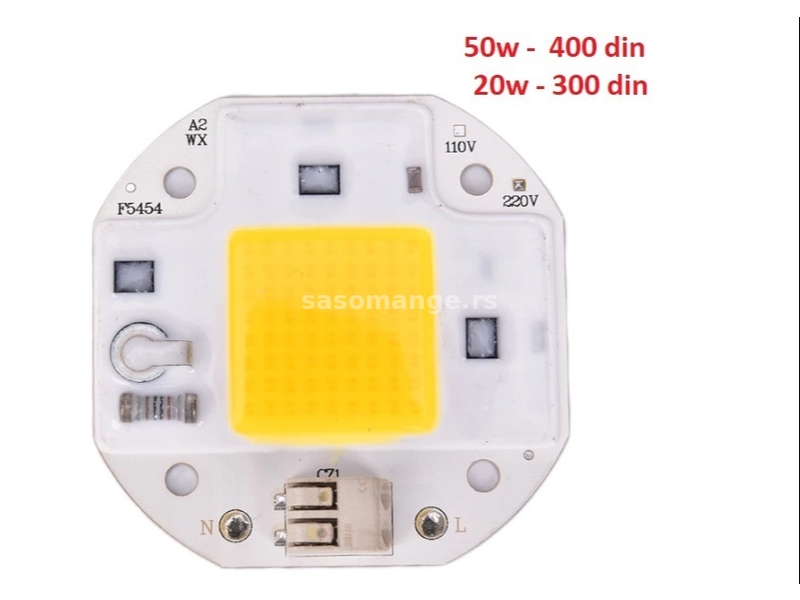 Led dioda chip 50w 220v sa KONEKTOROM bez lemljenja