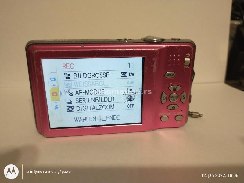 PANASONIC DMC-FS10 kompaktni fotoaparat-pink