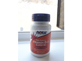 Vitamin D-3,Now Foods,5.000 IU,120 softgels