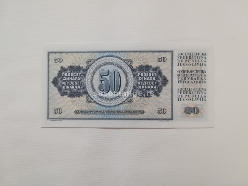 50 ex-yu dinara iz 68 br. II UNC