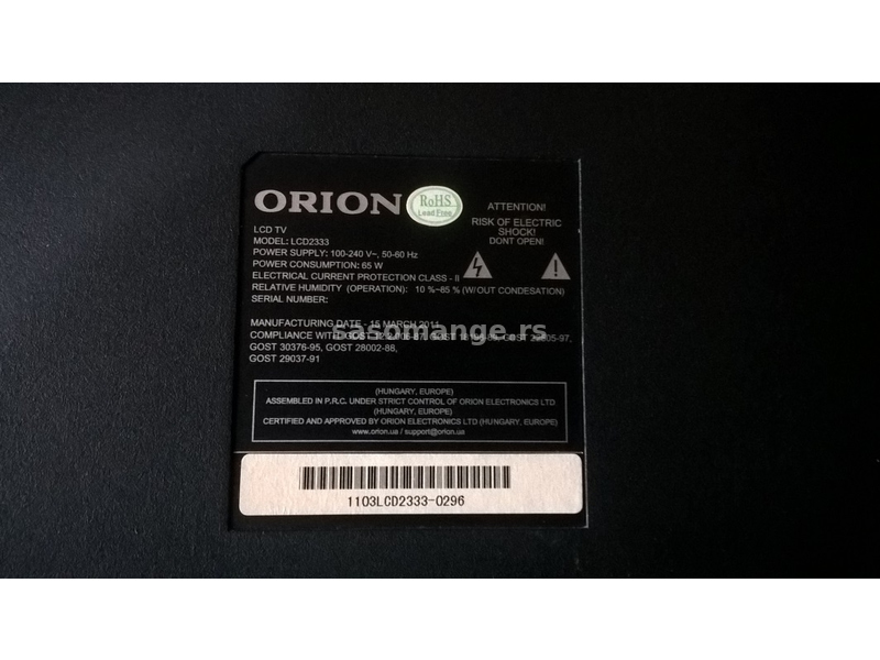 Televizor-Monitor 23 inča Orion Full HD 1920x1080 HDMI USB