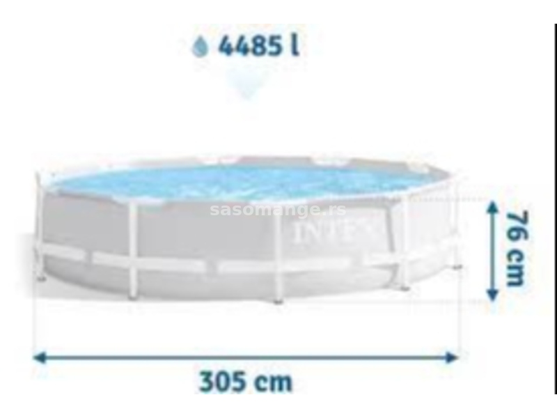 26700 Intex bazen 3,05m x 76cm bez filter pumpe