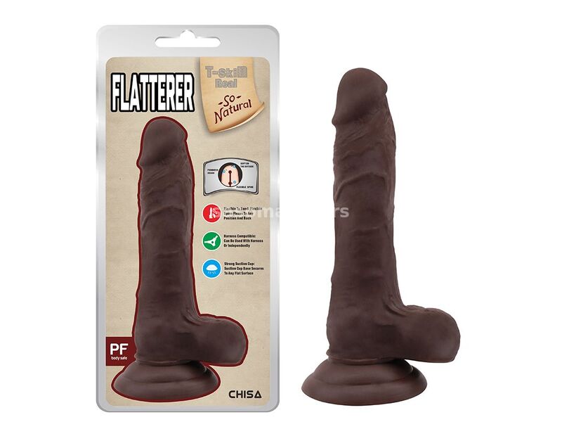 Mekani dildo sa testisima 19cm Flatterer