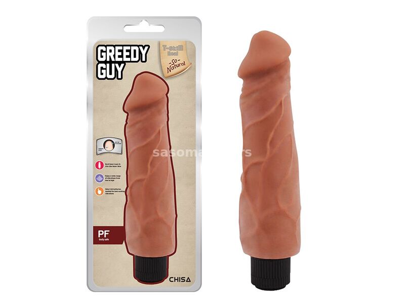 Mekani Realisticni Vibrator 24cm Greedy Guy Latin