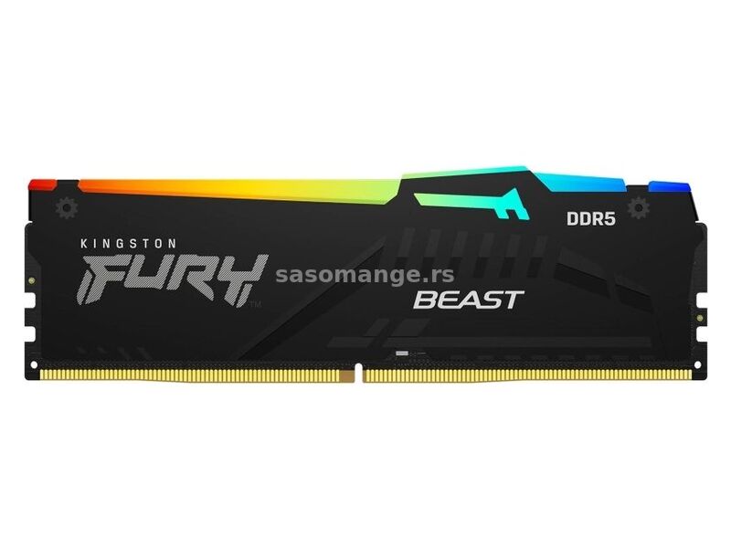 KINGSTON DIMM DDR5 32GB 5600MT/s KF556C40BBA-32 FURY Beast RGB Black