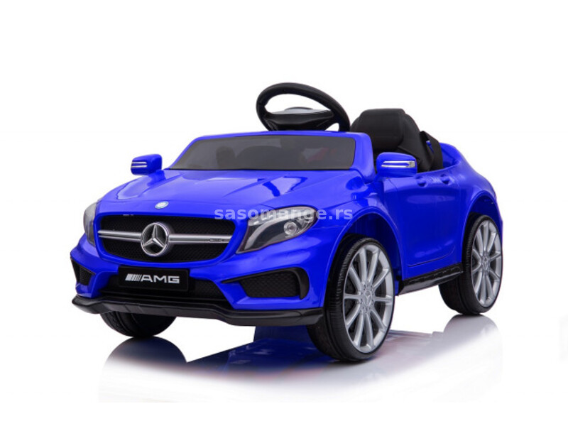 Mercedes GLA 45 AMG Licencirani auto za decu na akumulator sa kožnim sedištem i mekim gumama - Plavi