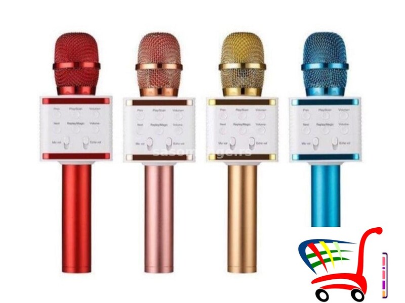 Mikrofon Karaoke Bluetooth model V7 - 4:boje - Mikrofon Karaoke Bluetooth model V7 - 4:boje