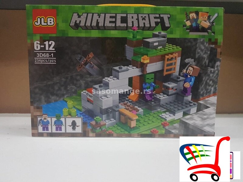 Minecraft kocke - zamak 234 kocke u setu - Minecraft kocke - zamak 234 kocke u setu