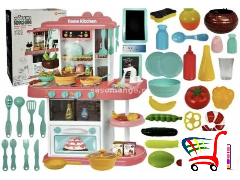 Moderna kuhinja sa 43 dodatka - kuhinjski set za devojčice - Moderna kuhinja sa 43 dodatka - kuhi...