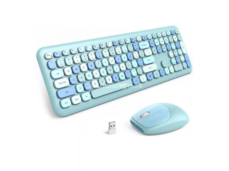MOFII Retro SMK-666395AGBL US Bežična tastatura i miš - Plava