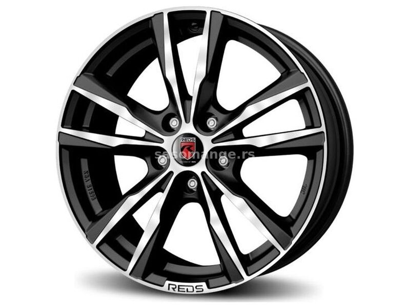 Alu felna 18X8.0J 5/114.3 ET40 72.3 REDS K2 Matt Black Polished