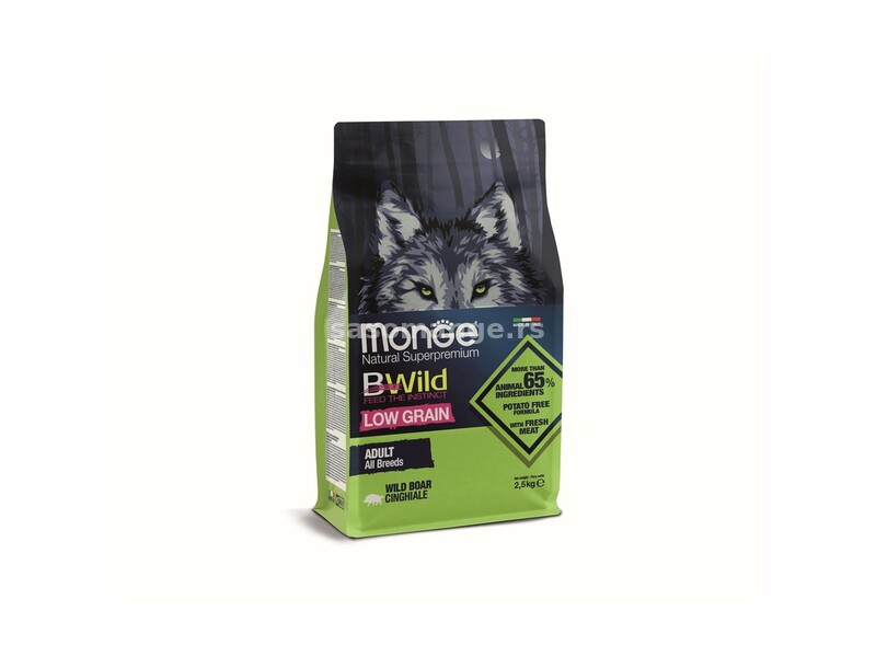 Monge BWild hrana za pse Low free - divlja svinja 2.5kg