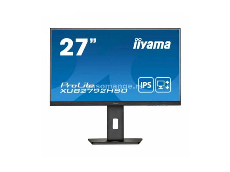 Monitor 27 Iiyama XUB2792HSUB5 1920x1080/Full HD/IPS/4ms/75Hz/HDMI/USB x2/DP/HDCP/Pivot/Zvučnici
