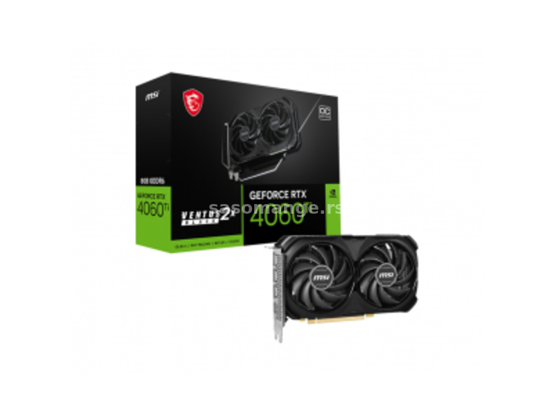 MSI GeForce RTX4060Ti VENTUS 2X BLACK 8G OC grafička kartica 8GB GDDR6 128bit