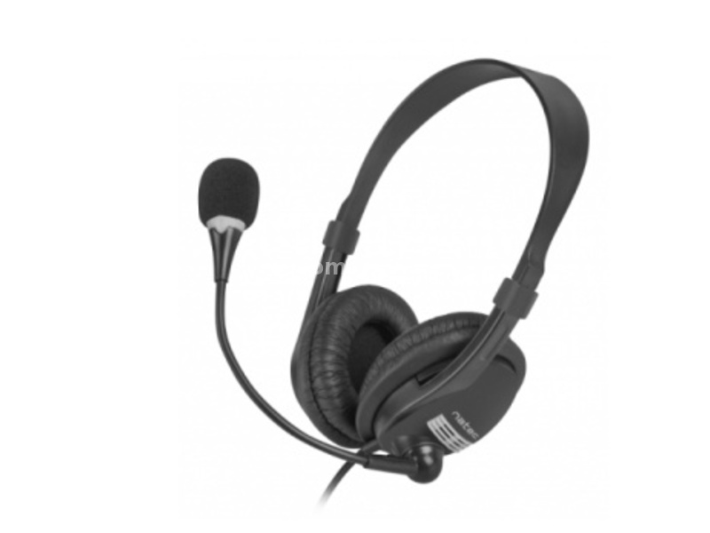 Natec NSL-0294 crne slušalice sa mikrofonom