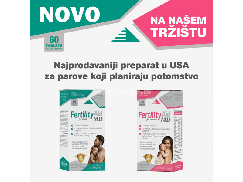 Fertility Aid MD man, pomoć za neplodnost kod muškaraca (muski + zenski)