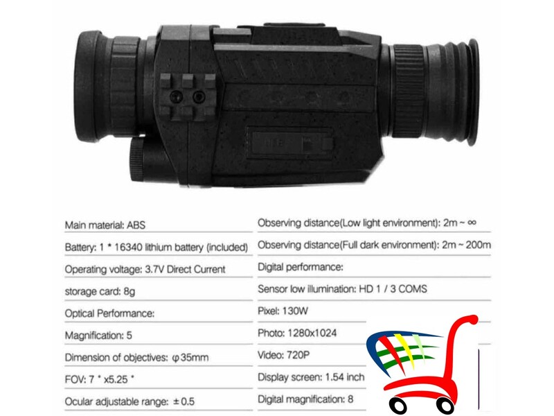 noćna optika - kamera monocular - night vision NV0535 - noćna optika - kamera monocular - night v...