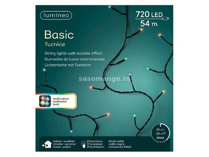 Novogodišnja LED rasveta Multicolour 5400cm-720L Lumineo 494197