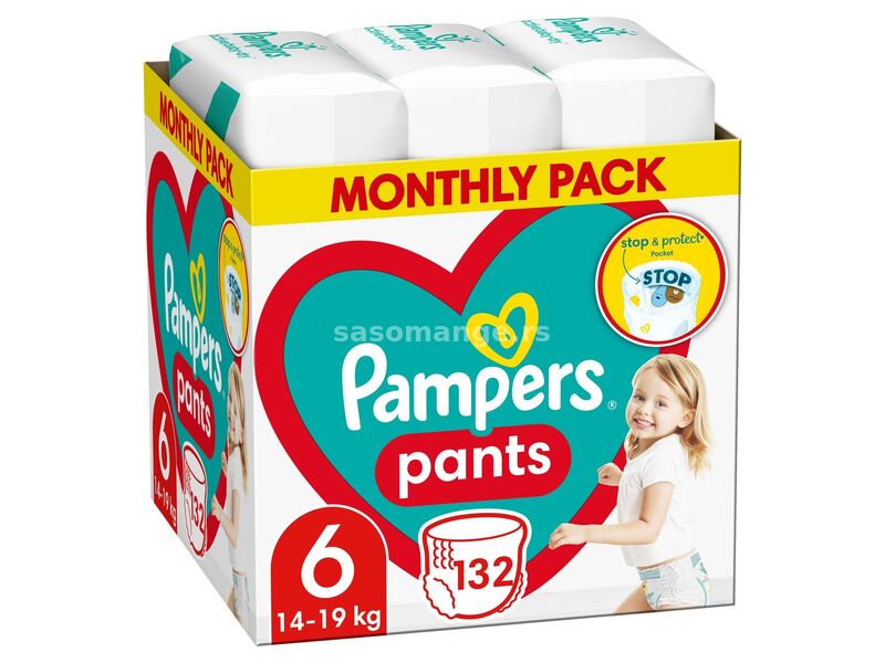 PAMPERS Pelene Pants Monthly pack S6 MSB 15+ kg 132 kom.