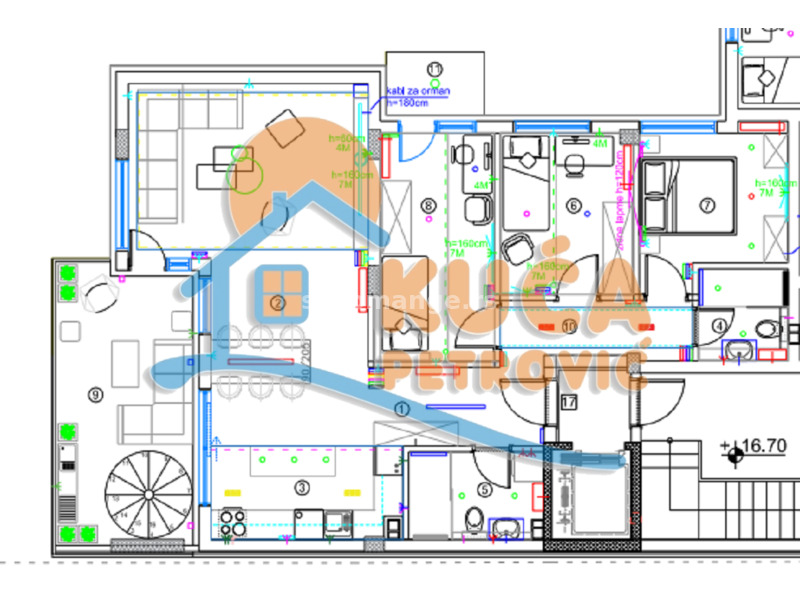 Top ponuda, prvoklasna novogradnja, penthouse 105m2, peti sprat, Dom zdravlja