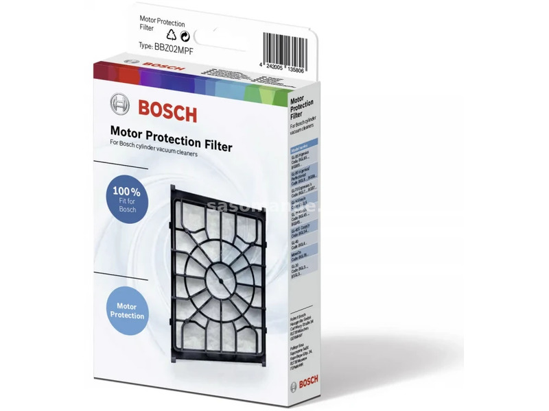 Filter za zaštitu motora Bosch BBZ02MPF