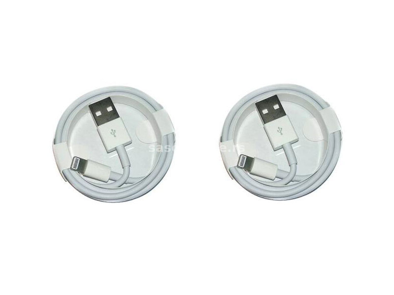 Original USB data kabal Foxconn za iPhone lightning beli 1+1