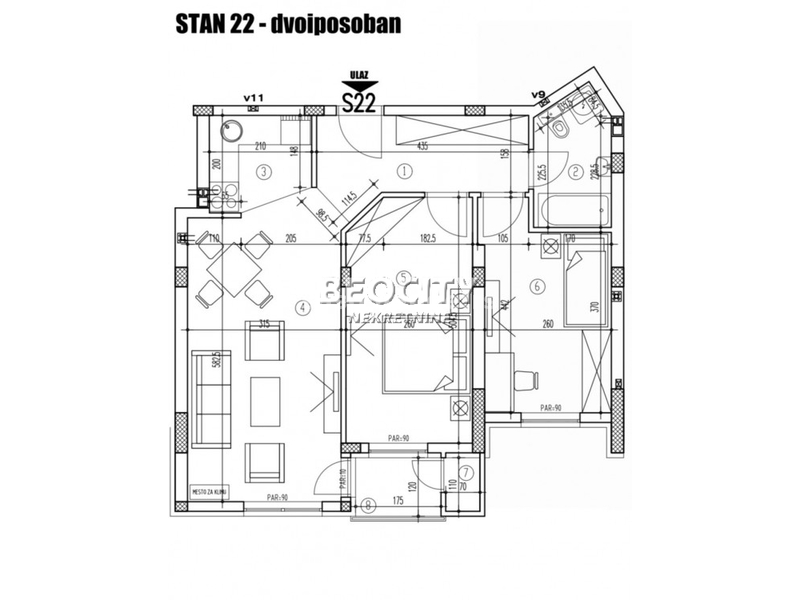 Novi Sad, Telep, Prešernova, 2.5, 59m2