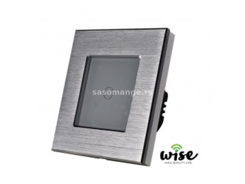 Prekidac aluminijumski panel, 1 taster srebrni SWP031