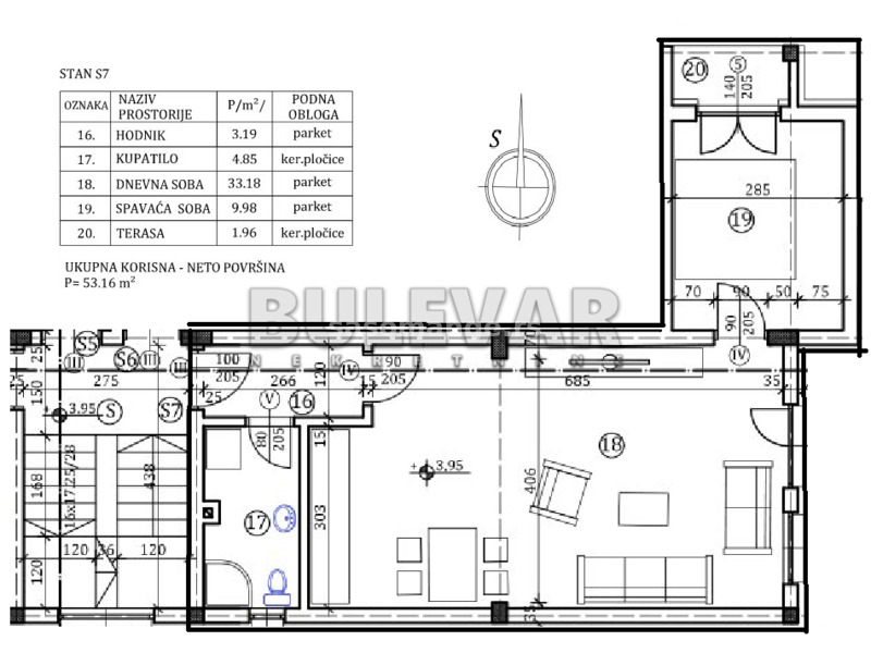 Stan u novogradnji, 53m2, preko puta hotela Tami Residence