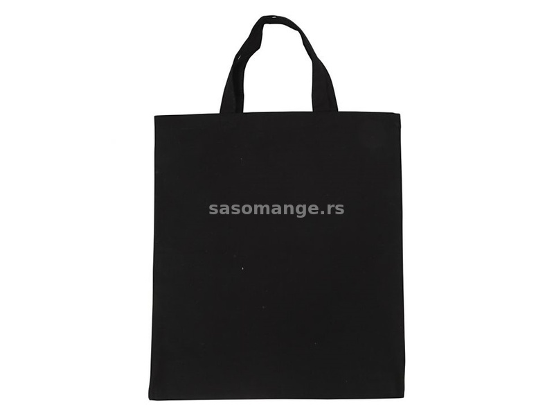 Pamučna crna torba za kupovinu - 38 x 42 cm (torba za doradu)