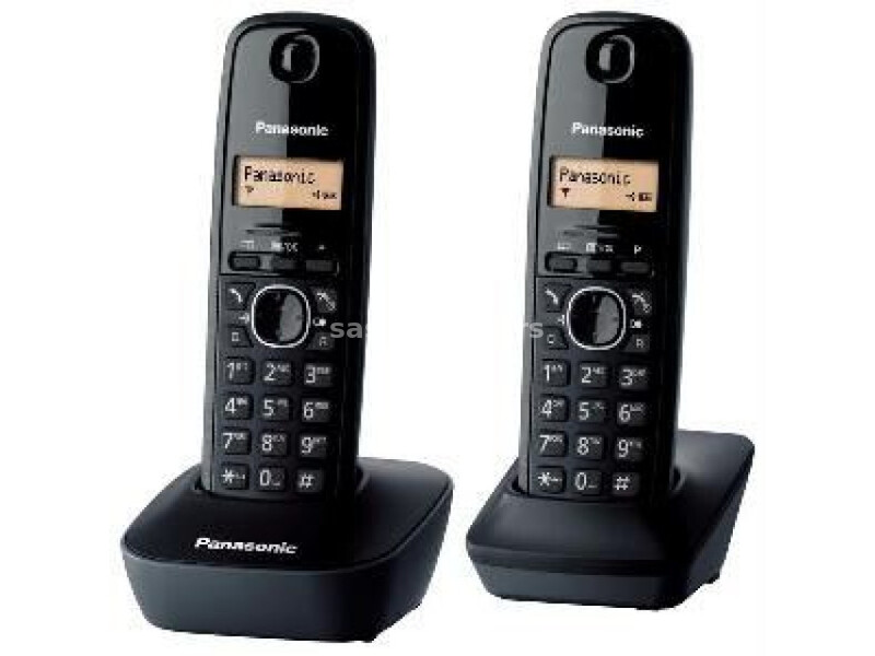 PANASONIC telefon KX-TG1612FXH DUO crni