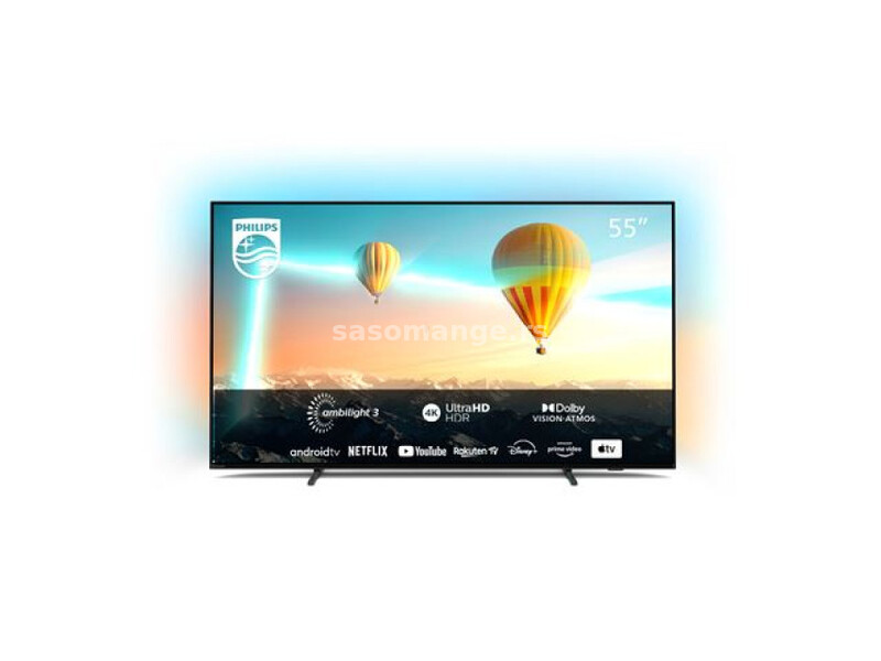 Televizor PHILIPS LED TV 55PUS8007/12, 4K, ANDROID, AMBILIGHT, CRNI