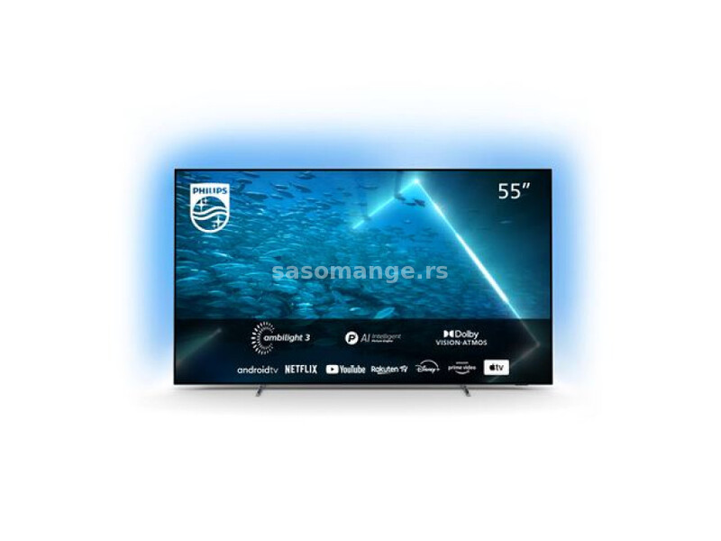 Televizor PHILIPS OLED TV 55OLED707/12, 4K, 120hz, ANDROID, AMBILIGHT, CRNI