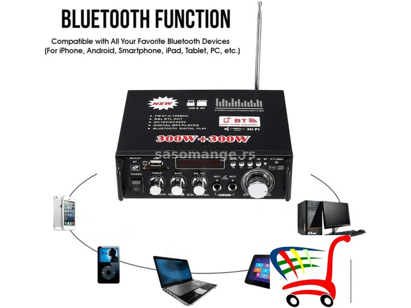 Pojacalo Bluetooth za auto 12v/220v Digitalni plejer BT-298A - Pojacalo Bluetooth za auto 12v/220...