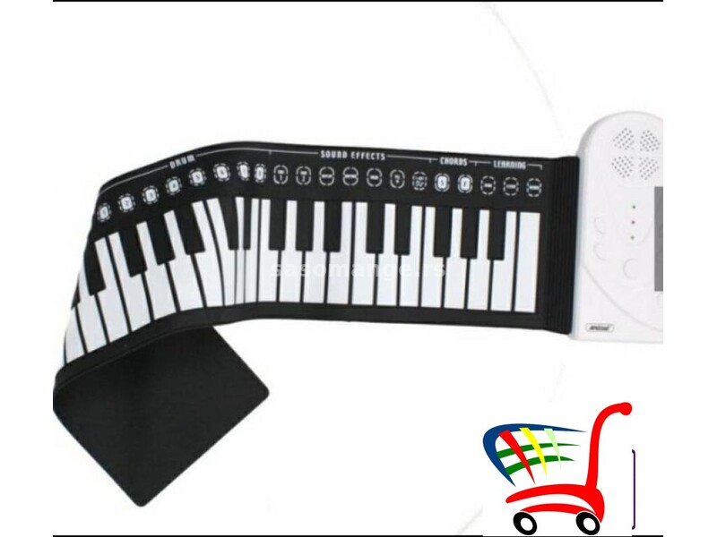 Prenosivi klavir - silikonska klavijatura sa 49 dirki - Prenosivi klavir - silikonska klavijatura...