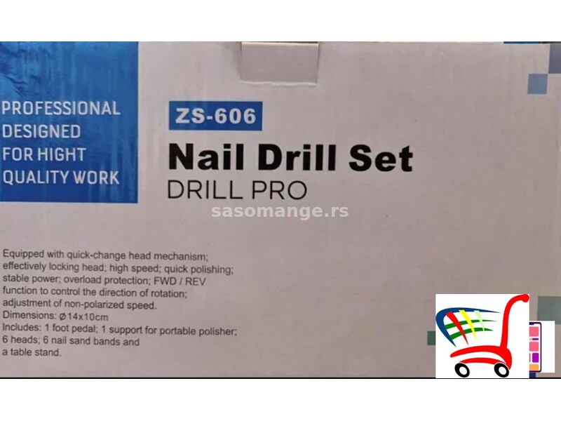 Profesionalna turpija za nokte / Drill pro / Zs-606 - Profesionalna turpija za nokte / Drill pro ...
