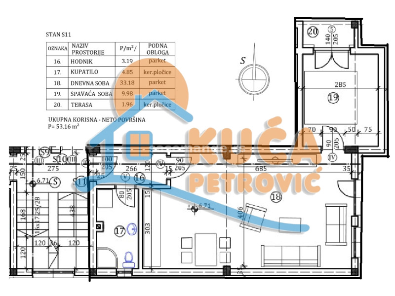 Stan u novogradnji, 53m2, preko puta hotela Tami Residence