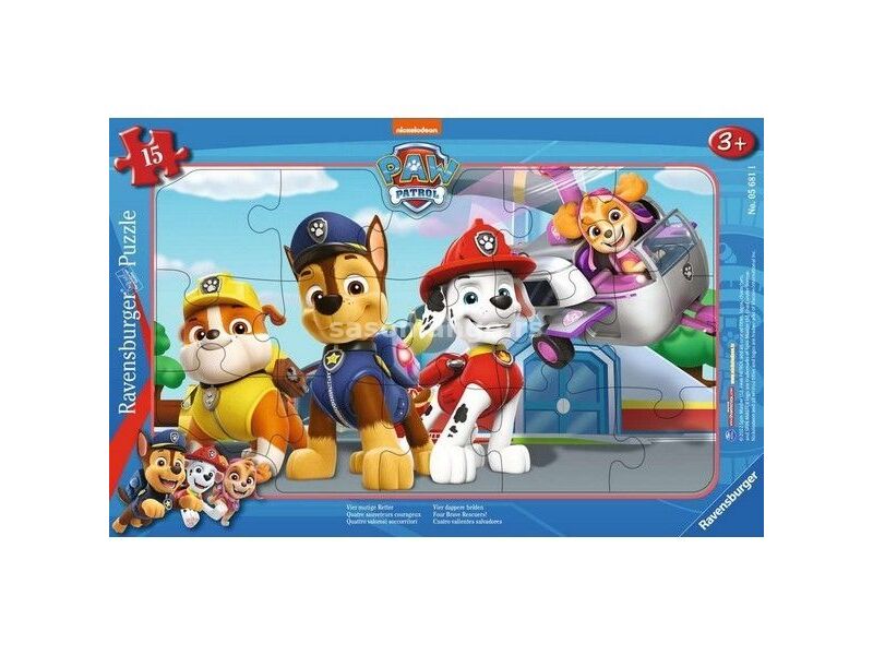 Ravensburger puzzle Patrolne šape - 15 delova