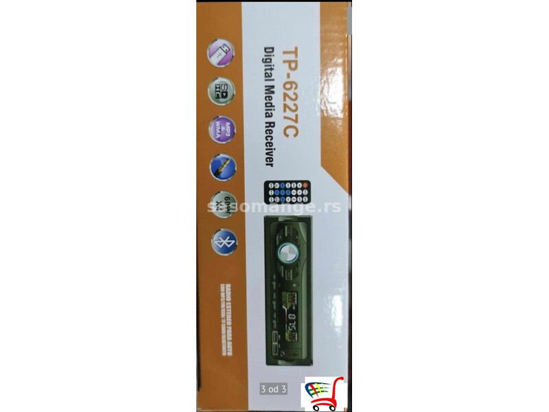 Radio za auto BT-USB-MP3 daljinski TP-6227C - Radio za auto BT-USB-MP3 daljinski TP-6227C