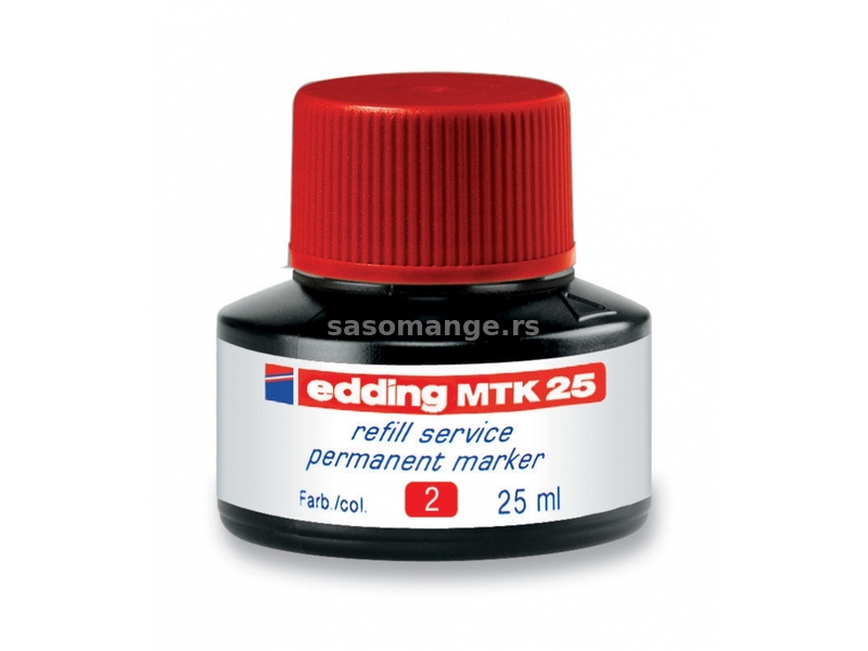 Refil za permanent markere E-MTK 25, 25ml Edding crvena
