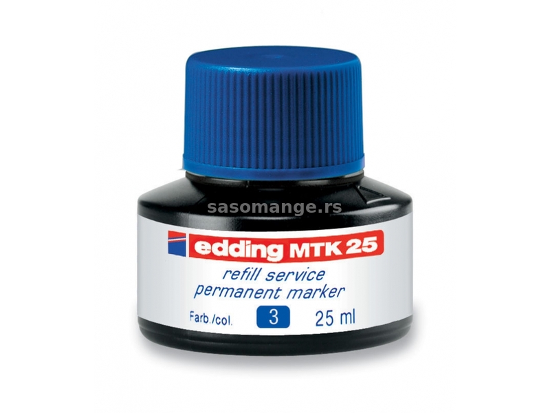 Refil za permanent markere E-MTK 25, 25ml Edding plava
