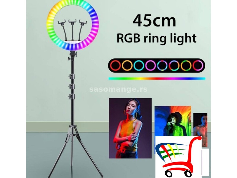 RGB Ring light 45cm + Stativ + daljinski upravljač - RGB Ring light 45cm + Stativ + daljinski upr...