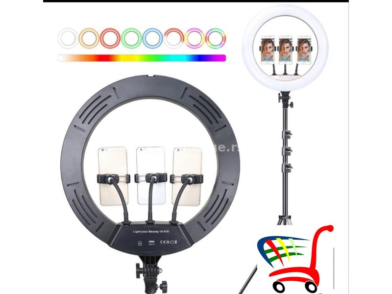 RGB Ring light 45cm + Stativ + daljinski upravljač - RGB Ring light 45cm + Stativ + daljinski upr...