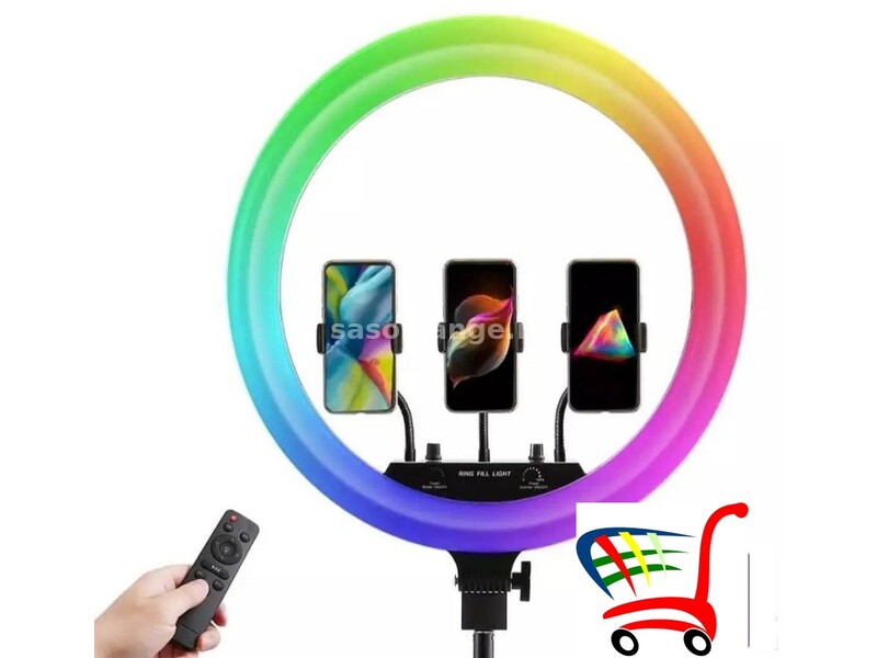 RGB Ring light 45cm + Stativ + daljinski upravljač - RGB Ring light 45cm + Stativ + daljinski upr...