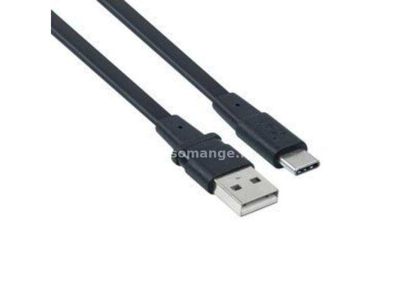 Rivacase VA6002 (rcva6002bk12) kabl za punjač USB A (muški) na USB Type C (muški) 1.2m crni