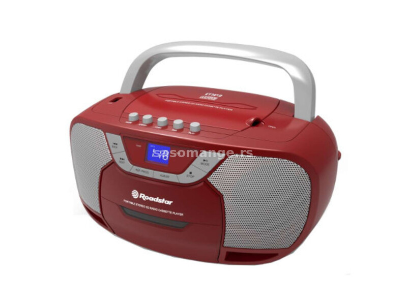 Roadstar rcr4635umprd prenosivi cd radio kasetofon crveni