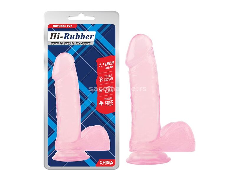 Roze realisticni dildo sa testisima 20cm