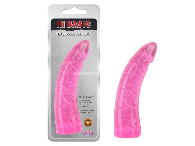 Roze TPE dildo 19cm